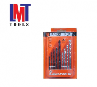 Hộp 9 mũi khoan hỗn hợp Black & Decker A8106G Hộp 9 mũi khoan hỗn hợp Black & Decker A8106G