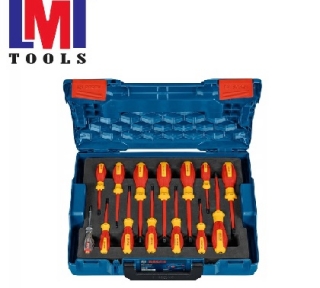 Bộ 14 tua vít cách điện 1000V VDE Bosch 1600A02NF9 Bộ 14 tua vít cách điện 1000V VDE Bosch 1600A02NF9