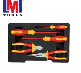 Bộ kìm và tuốc nơ vít cách điện 1000V Bosch 1600A02NG2 Bộ kìm và tuốc nơ vít cách điện 1000V Bosch 1600A02NG2