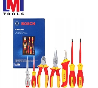 Bộ dụng cụ cách điện 1000V 7 món Bosch 1600A02NG3 Bộ dụng cụ cách điện 1000V 7 món Bosch 1600A02NG3